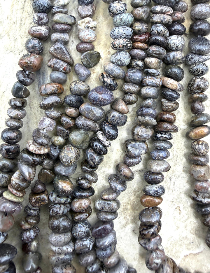 RARE High Pattern Utah Dinosaur Bone 5-6mm Rounded Nugget