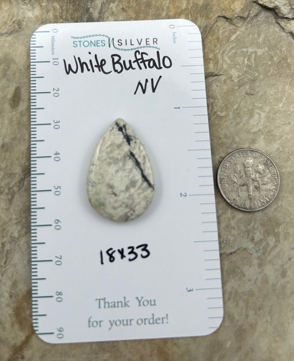 RARE High Quality Natural White Buffalo (Nevada) Focal