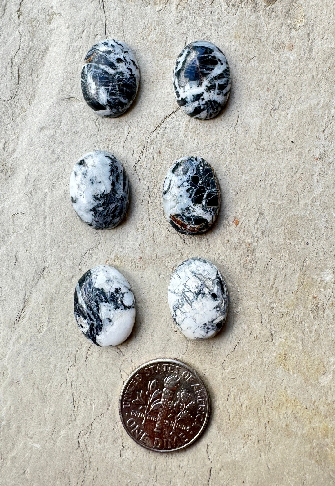 RARE High Quality White Buffalo Calibrated Oval 12x16mm