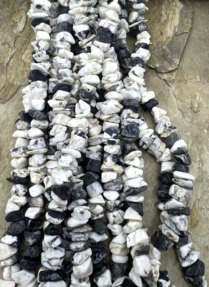 RARE High Quality White Buffalo LARGE (7-10mm) Chip Beads
