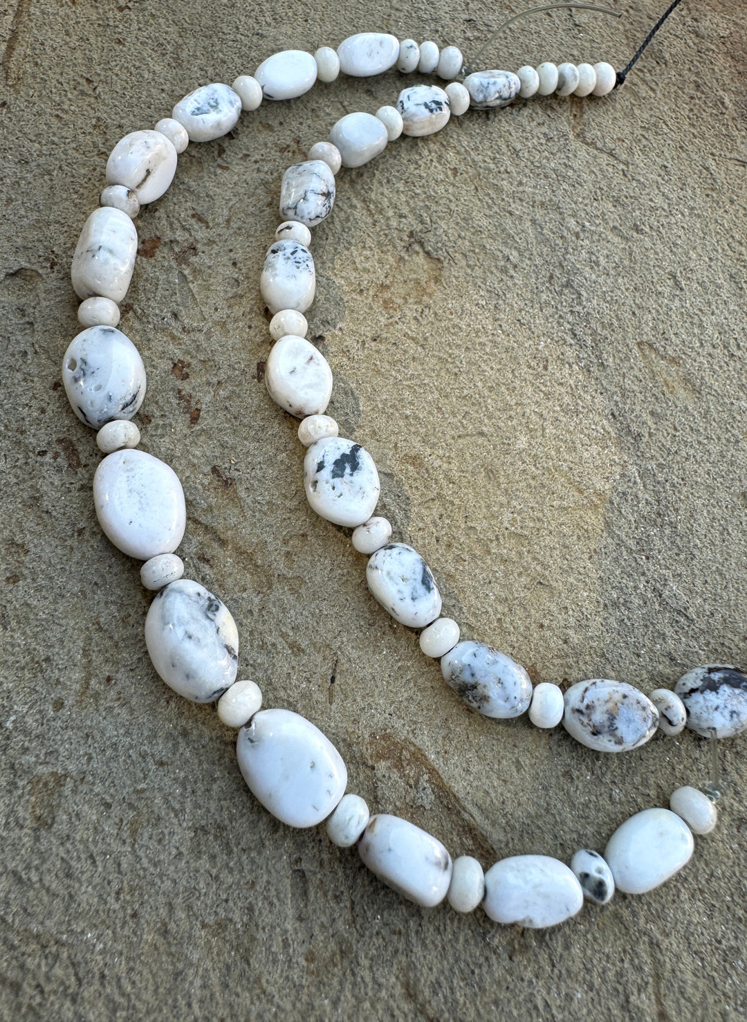 RARE High Quality White Buffalo Mixed Shape Designer Strand