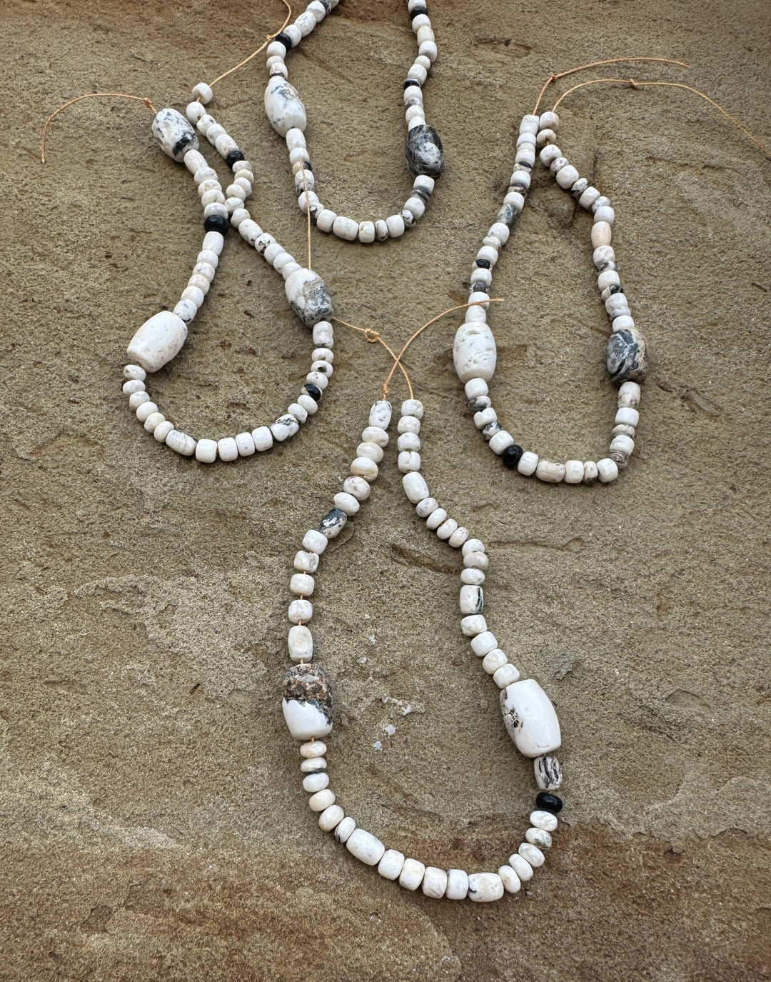 RARE High Quality White Buffalo Mixed Shape Designer Strand