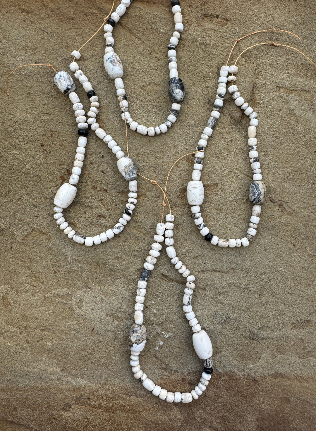 RARE High Quality White Buffalo Mixed Shape Designer Strand