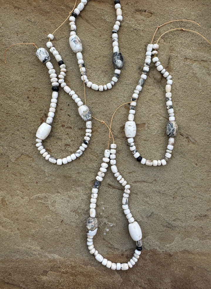 RARE High Quality White Buffalo Mixed Shape Designer Strand