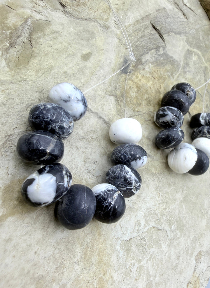 RARE High Quality White Buffalo (Nevada) BIG 13mm Rondelle