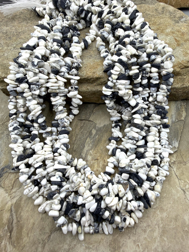 RARE High Quality White Buffalo (Nevada) BIG Chip Beads