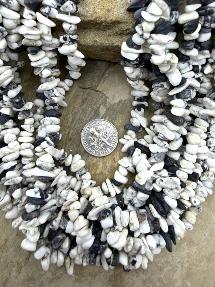 RARE High Quality White Buffalo (Nevada) BIG Chip Beads