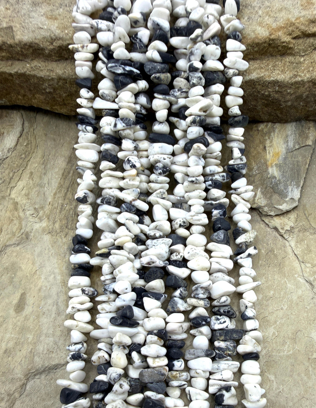 RARE High Quality White Buffalo (Nevada) BIG Chip Beads