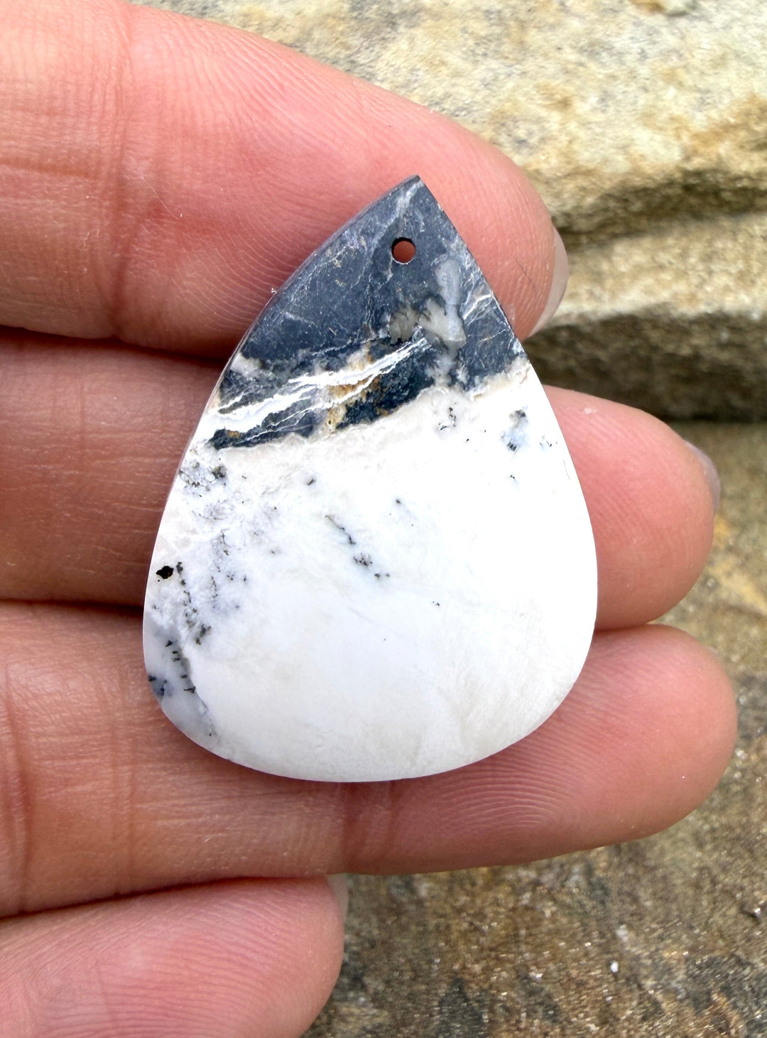 RARE High Quality White Buffalo (Nevada) Focal Pendant Bead