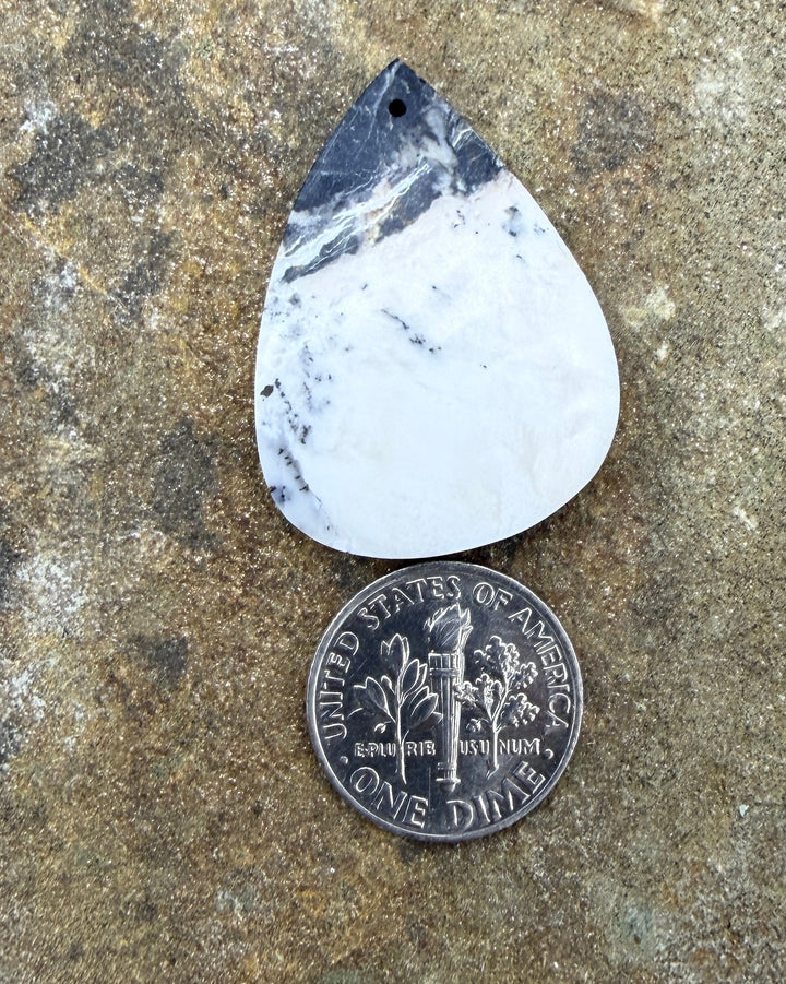 RARE High Quality White Buffalo (Nevada) Focal Pendant Bead