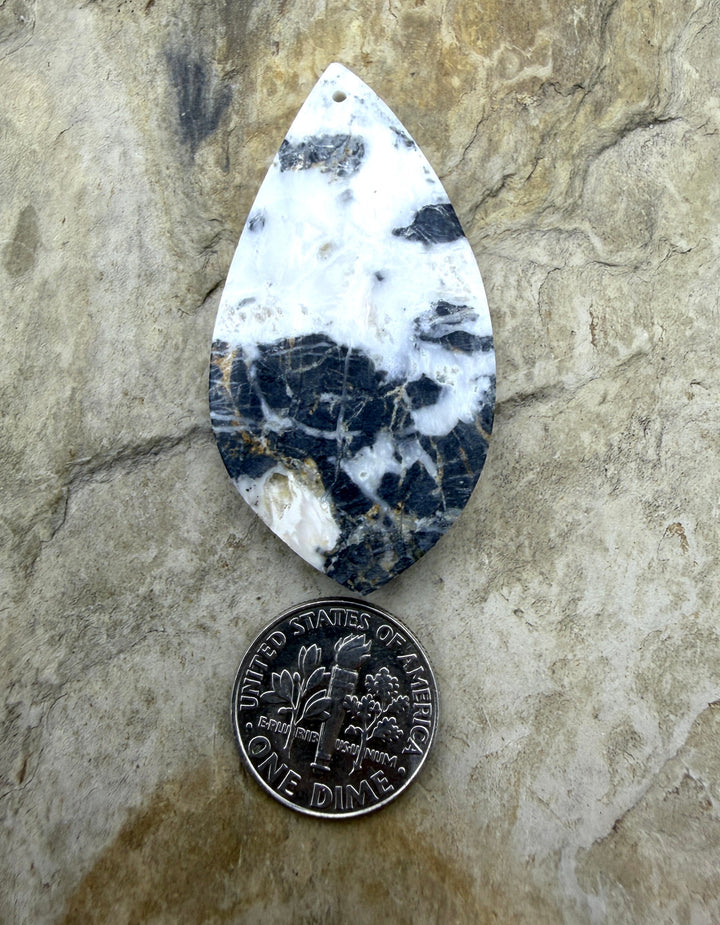 RARE High Quality White Buffalo (Nevada) Focal Pendant Bead