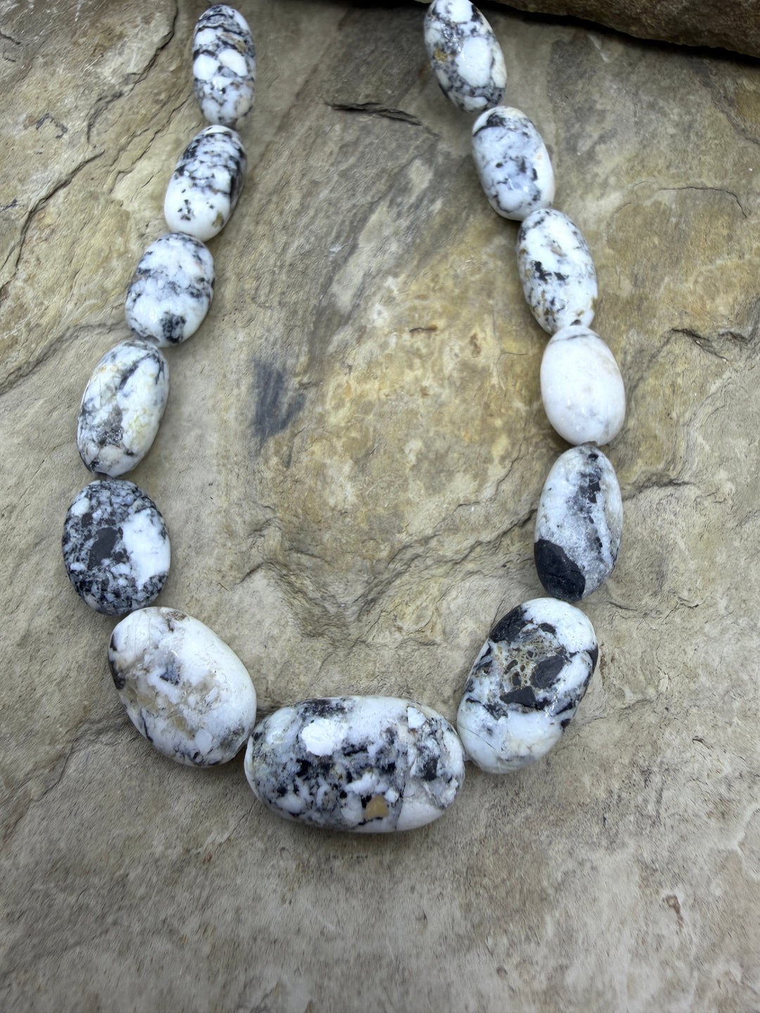 RARE High Quality White Buffalo (Nevada) Handcut Graduated