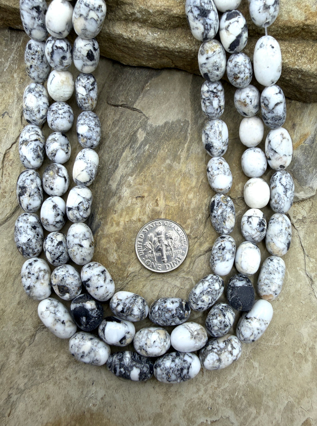 RARE High Quality White Buffalo (Nevada) Handcut Oval