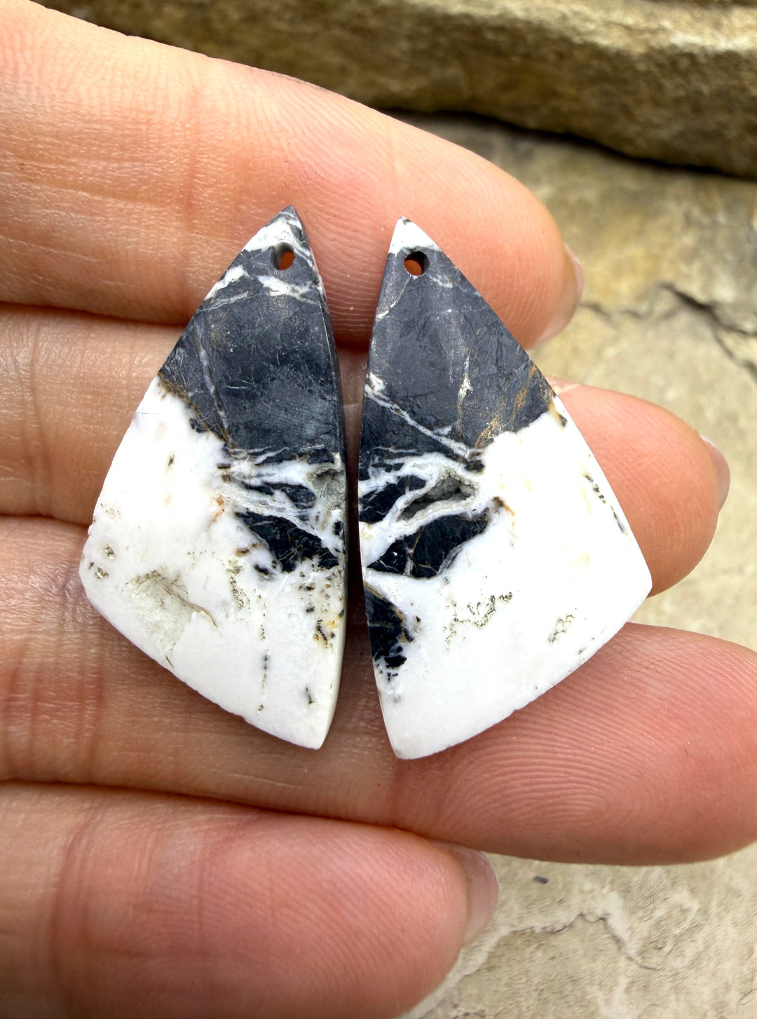 RARE High Quality White Buffalo (Nevada) Matching Earring