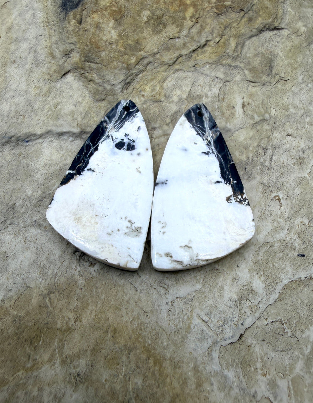 RARE High Quality White Buffalo (Nevada) Matching Earring