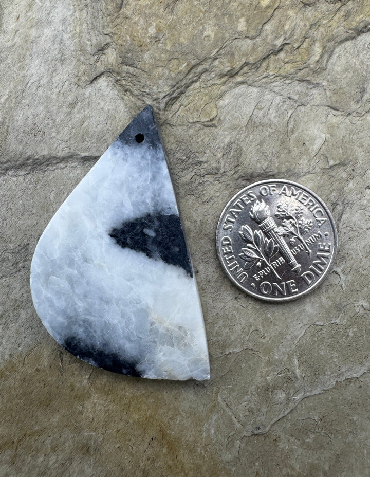 RARE High Quality White Buffalo (NV) Focal Pendant Bead