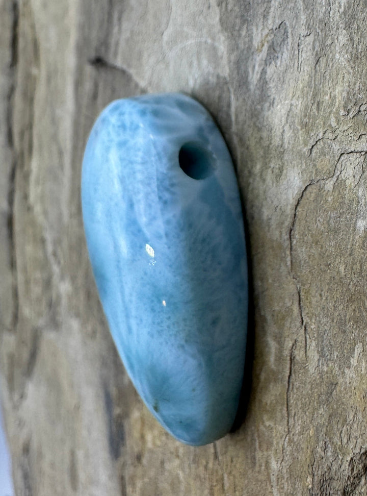 RARE Larimar Chunky Freeform Focal Bead (Large Hole)