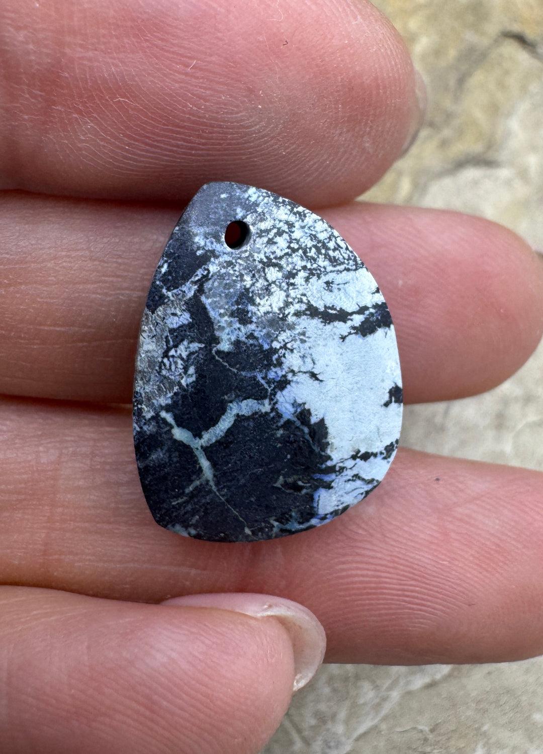 RARE Lavendar Hubei Turquoise (China) Focal Pendant Bead