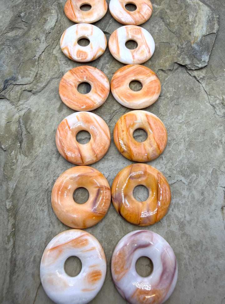 RARE Lions Paw 30mm Donut Pairs One Pair - Lion’s Paw Shell
