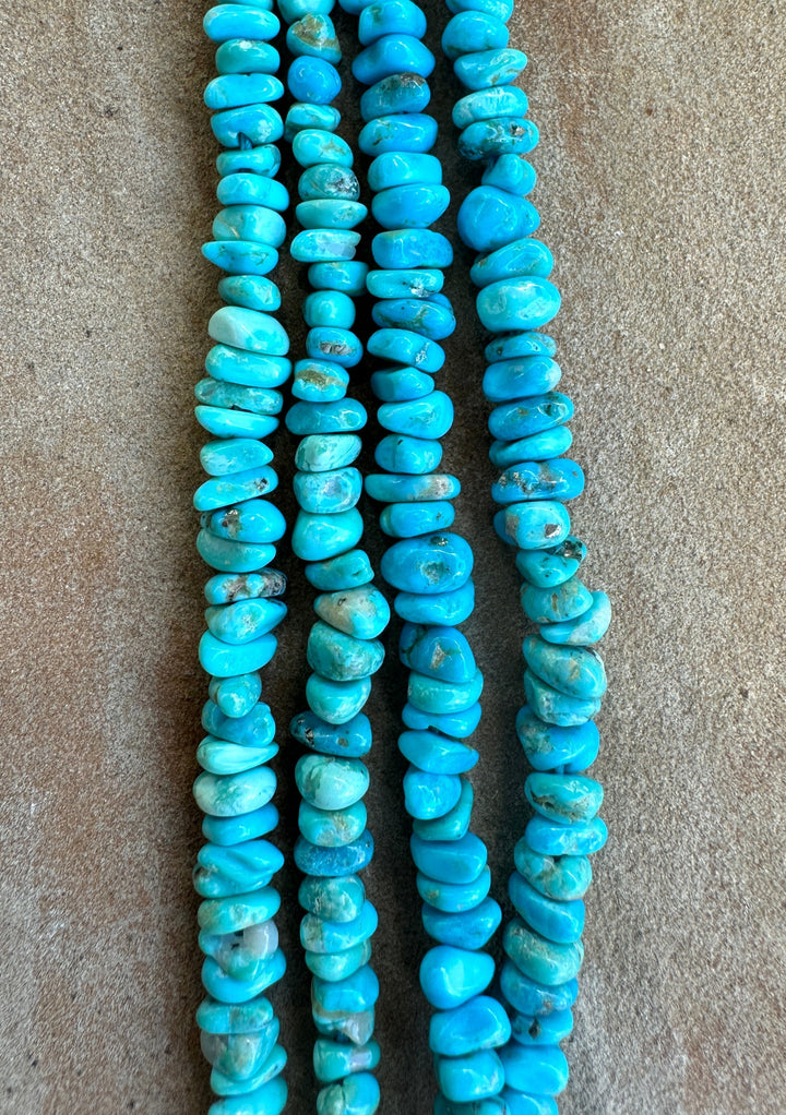 RARE McGinniss Turquoise (Nevada) Nugget/Chip Beads 4-6mm 9