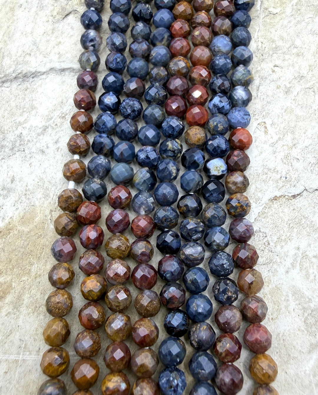 RARE Multi-Colored Pietersite (Namibia) 4mm Faceted Round