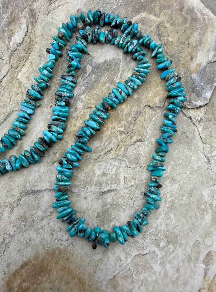 RARE Natural Carico Lake Turquoise (Nevada) 6mm chip beads