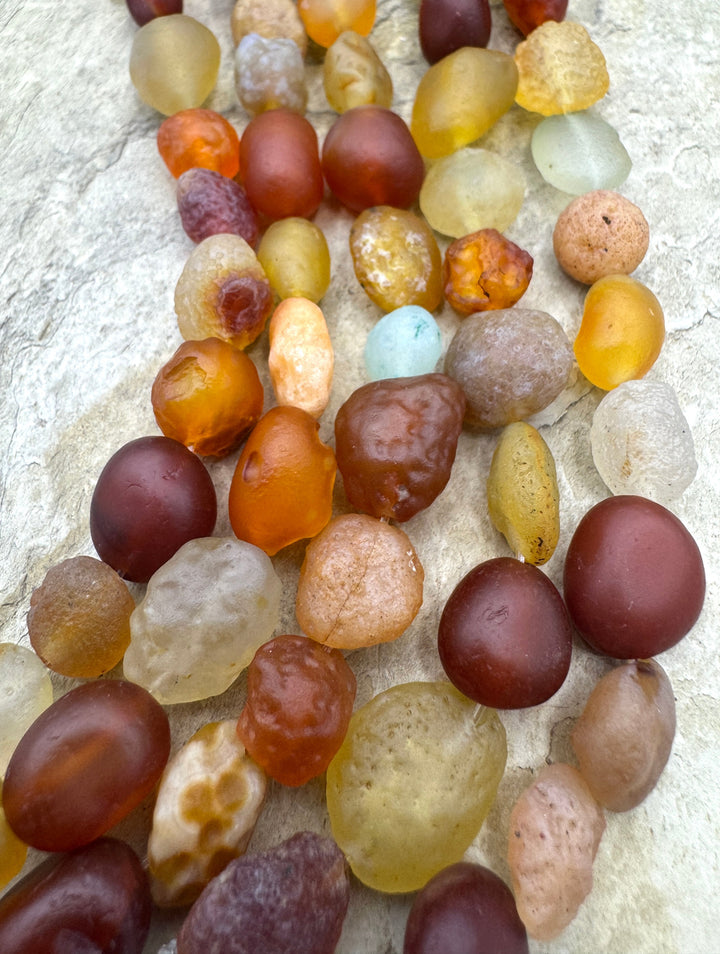 RARE Natural Gobi Dessert Agate 8-12mm Nugget Bead Strand 8