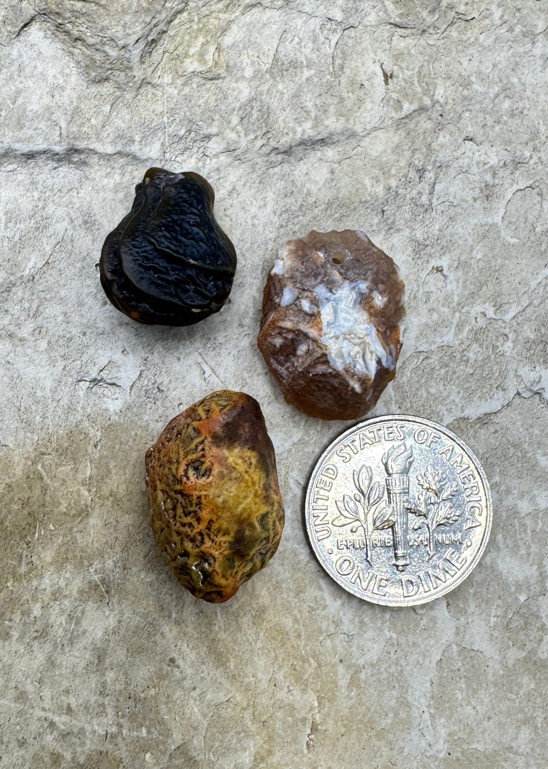 RARE Natural Gobi Dessert Agate Focal Beads 10x15mm Set