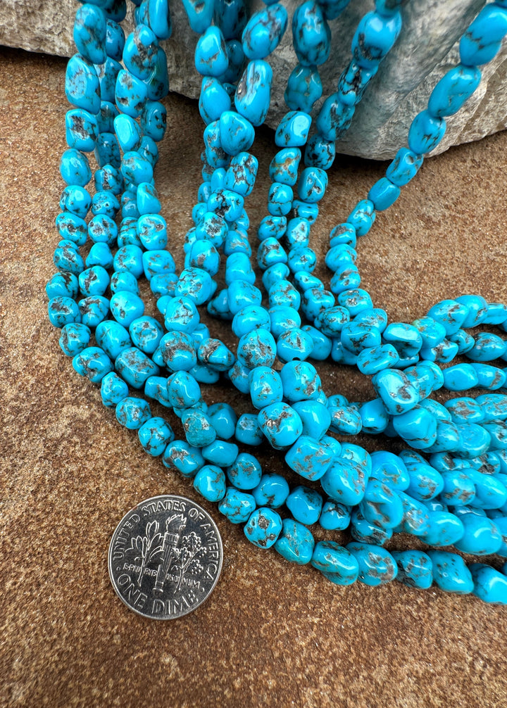 RARE Natural Spiderweb Sleeping Beauty Turquoise (AZ) 6mm