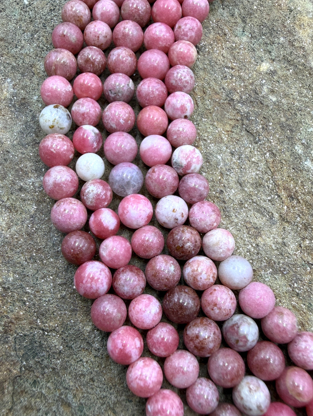 RARE Natural Thulite (Norway) 4mm Round Beads 7 Inch