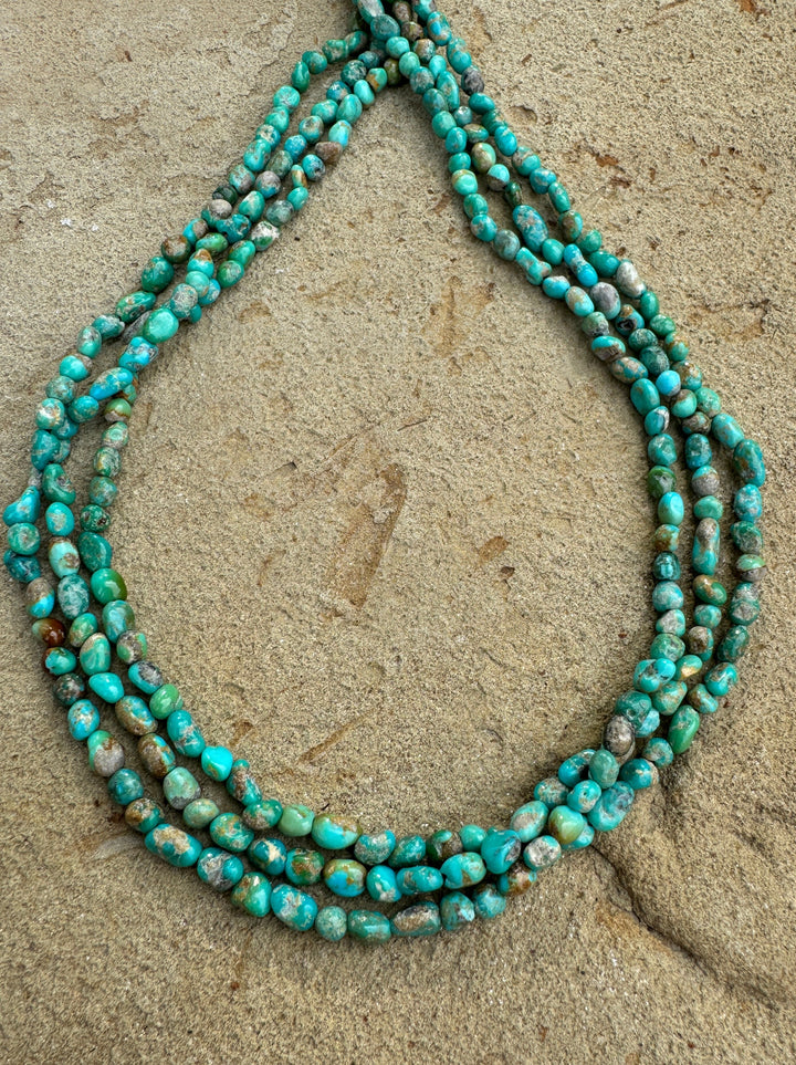 RARE Nevada Fox Turquoise 4-6mm Nugget Beads 16 inch strand