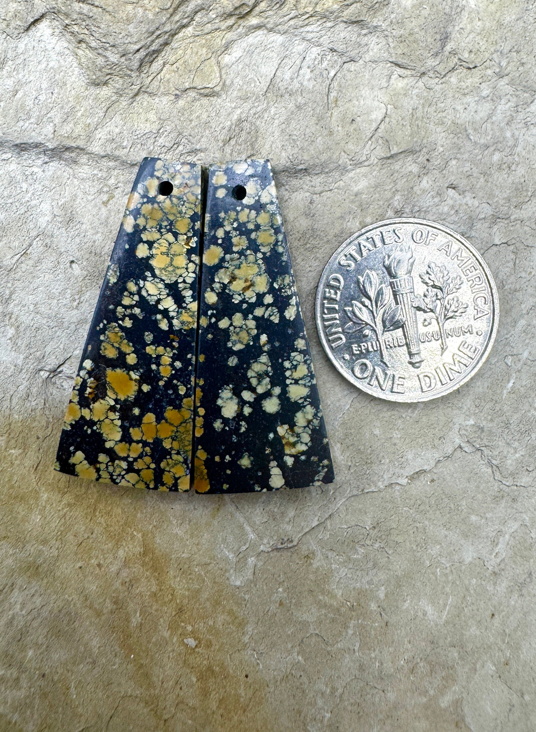 RARE New Lander Turquoise (Nevada) Matching Earring Slab