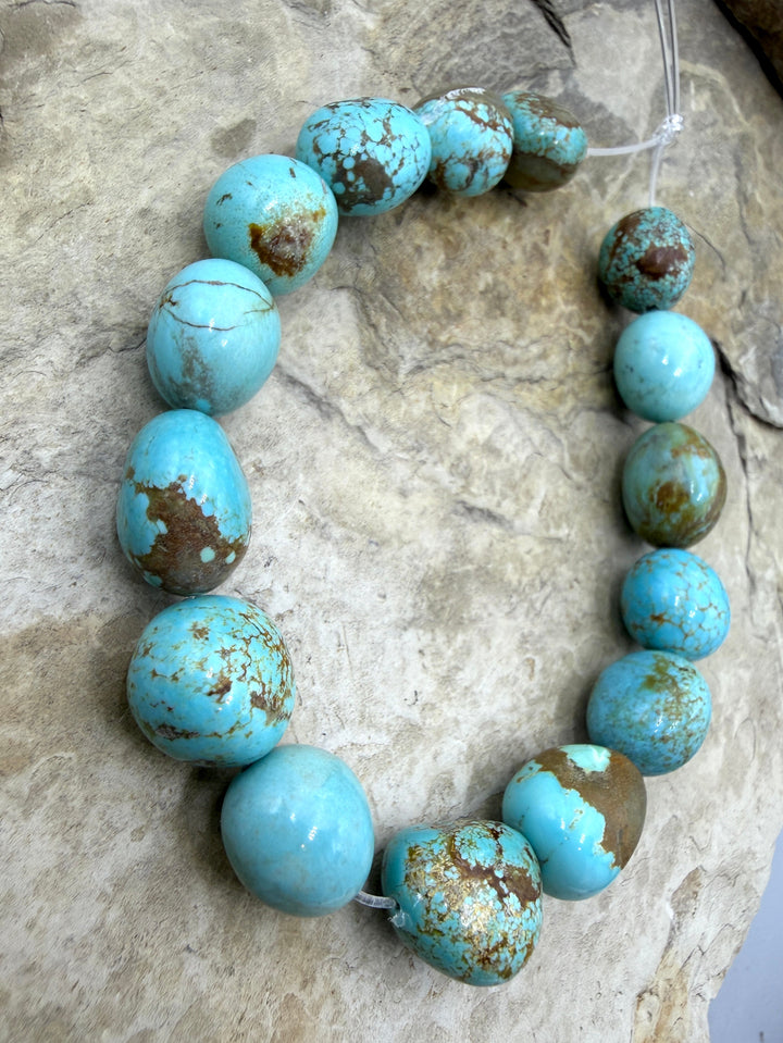 RARE Number 8 Turquoise (Nevada) 12-14mm Rounded Nugget