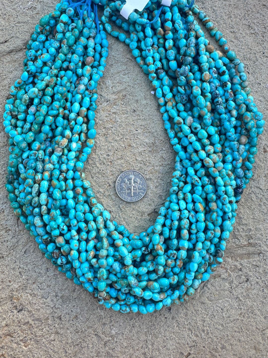 RARE Number 8 Turquoise (Nevada) 4-6mm Rounded Nuggett