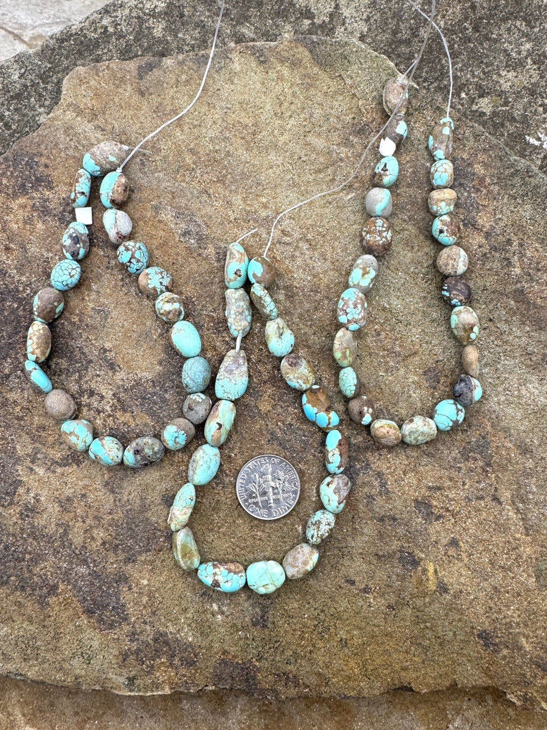 RARE Number 8 Turquoise (Nevada) 7x8-8x15mm Rounded Nuggett