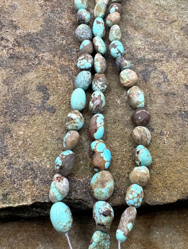 RARE Number 8 Turquoise (Nevada) 7x8-8x15mm Rounded Nuggett