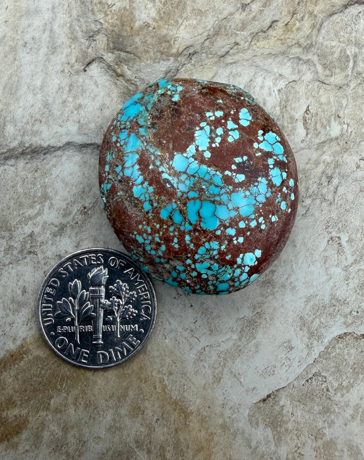 RARE Number 8 Turquoise (Nevada) BIG Focal Pendant Bead