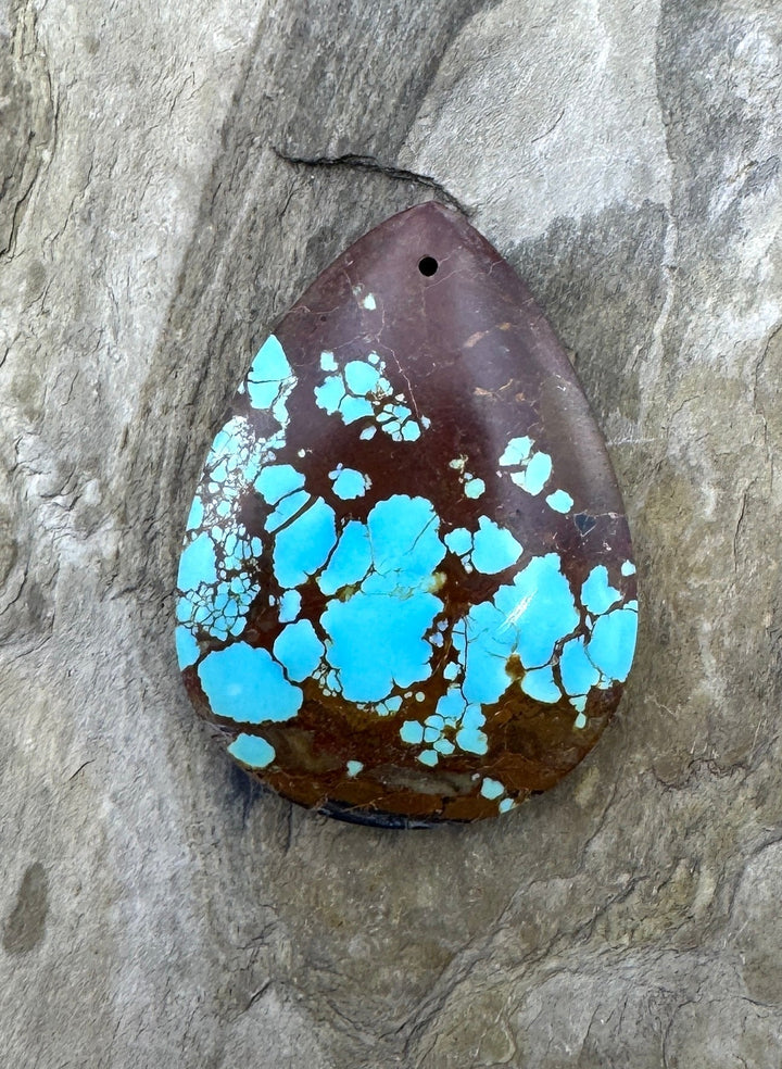 RARE Number 8 Turquoise (Nevada) Big Focal Pendant Bead