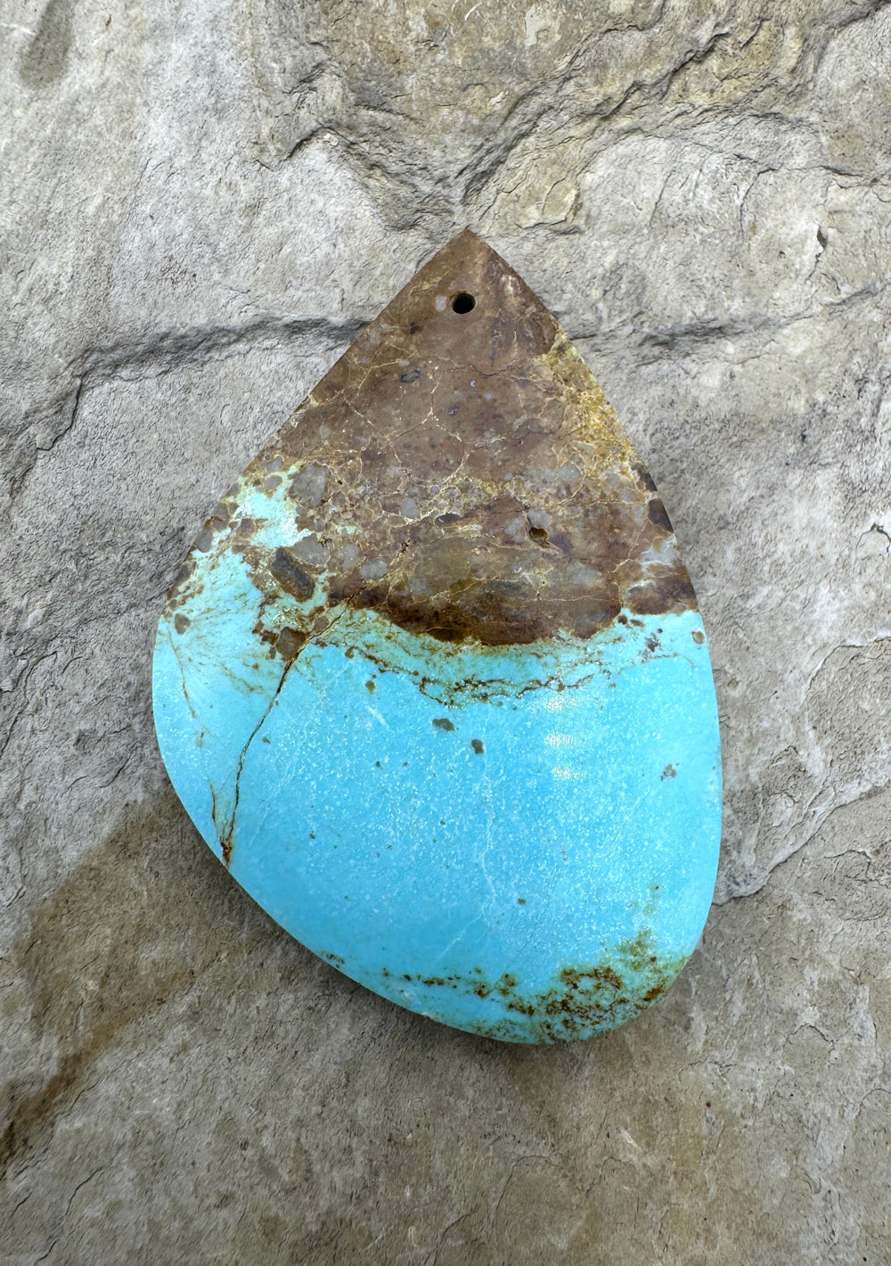 RARE Number 8 Turquoise (Nevada) BIG Focal Pendant Bead