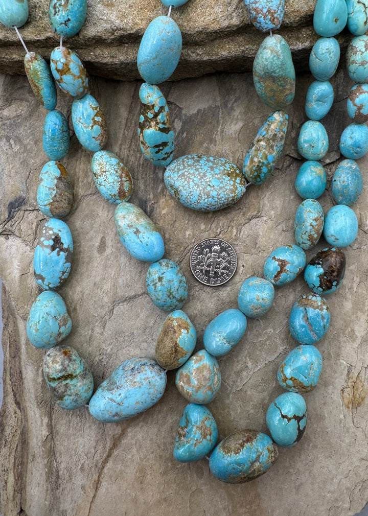 RARE Number 8 Turquoise (Nevada) BIG Graduated Rounded