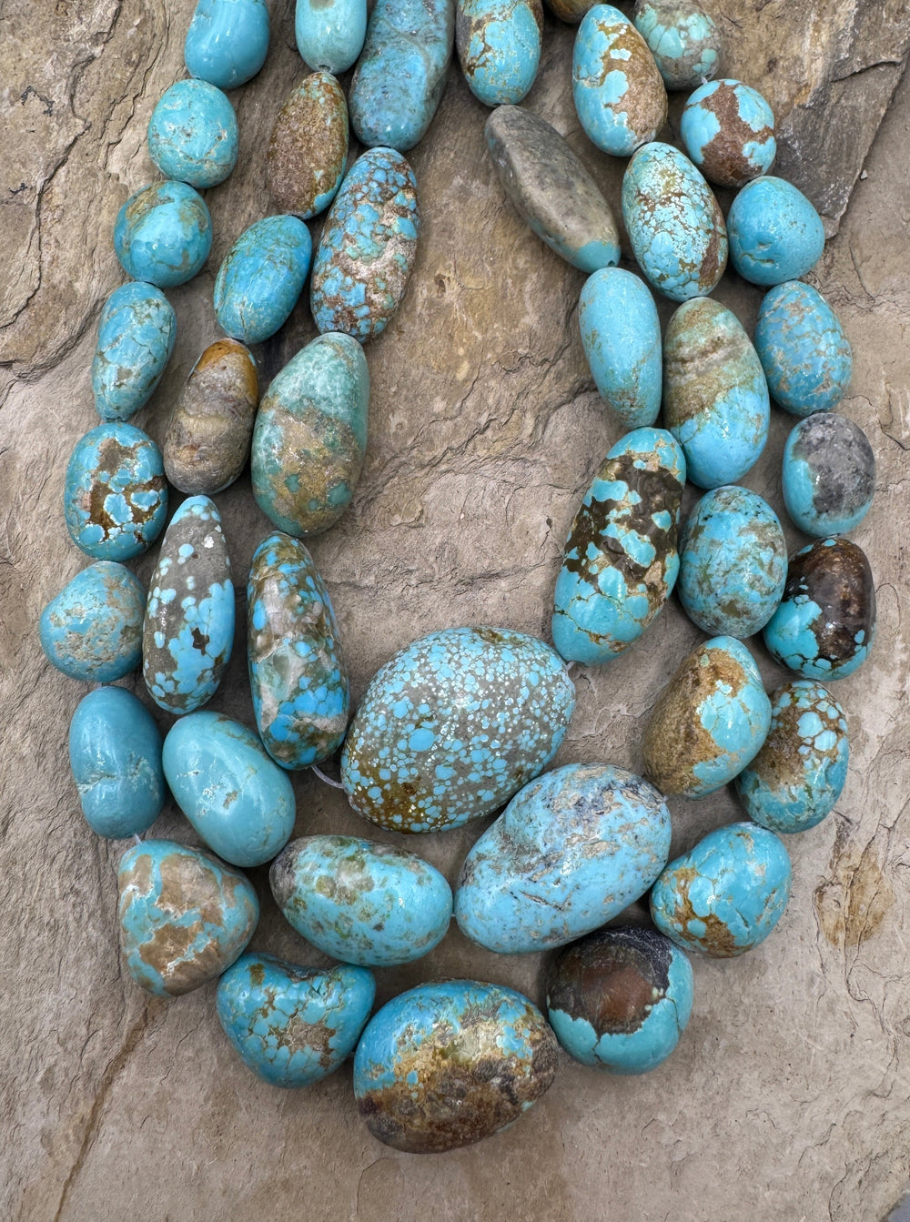 RARE Number 8 Turquoise (Nevada) BIG Graduated Rounded