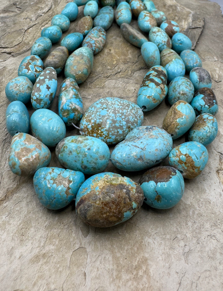 RARE Number 8 Turquoise (Nevada) BIG Graduated Rounded