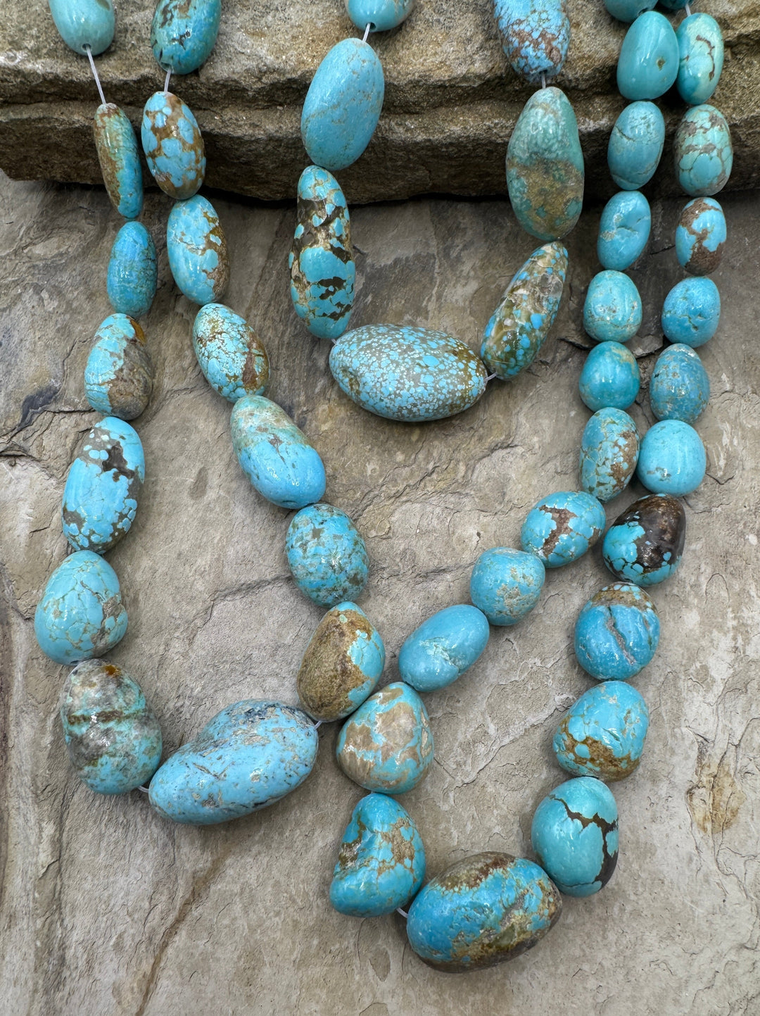 RARE Number 8 Turquoise (Nevada) BIG Graduated Rounded