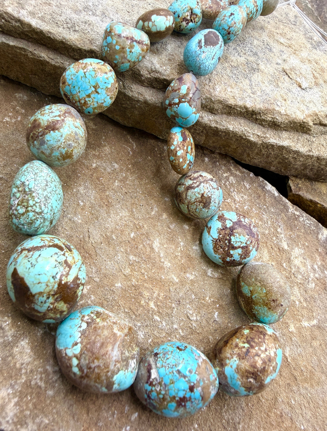 RARE Number 8 Turquoise (Nevada) BIG Graduated Rounded