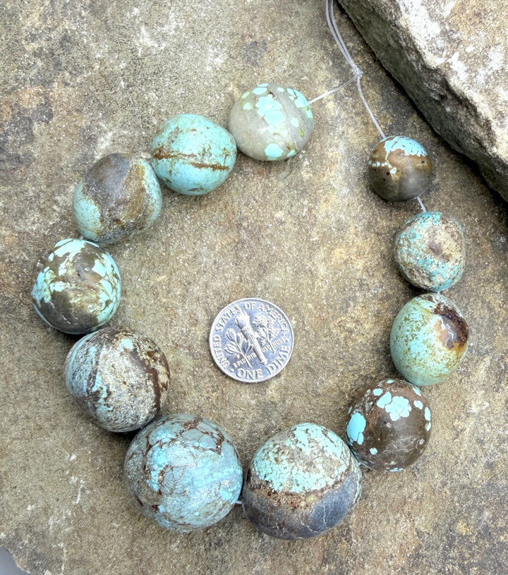 RARE Number 8 Turquoise (Nevada) BIG Graduated Rounded