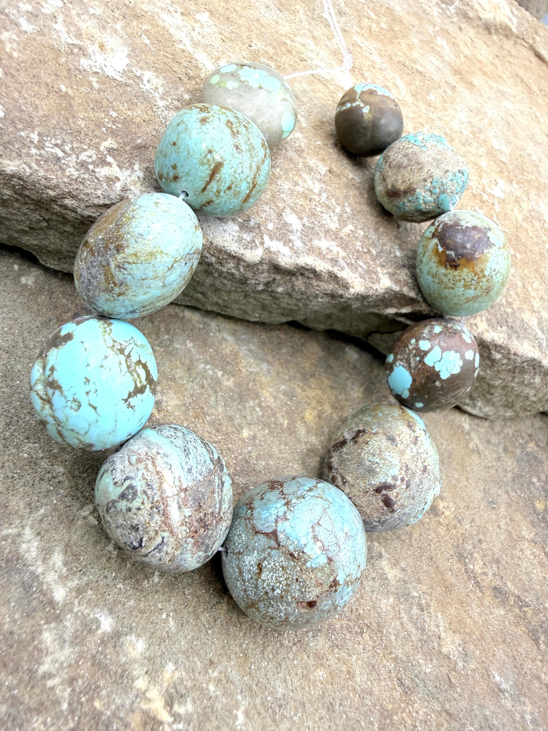 RARE Number 8 Turquoise (Nevada) BIG Graduated Rounded