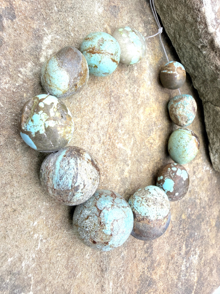 RARE Number 8 Turquoise (Nevada) BIG Graduated Rounded