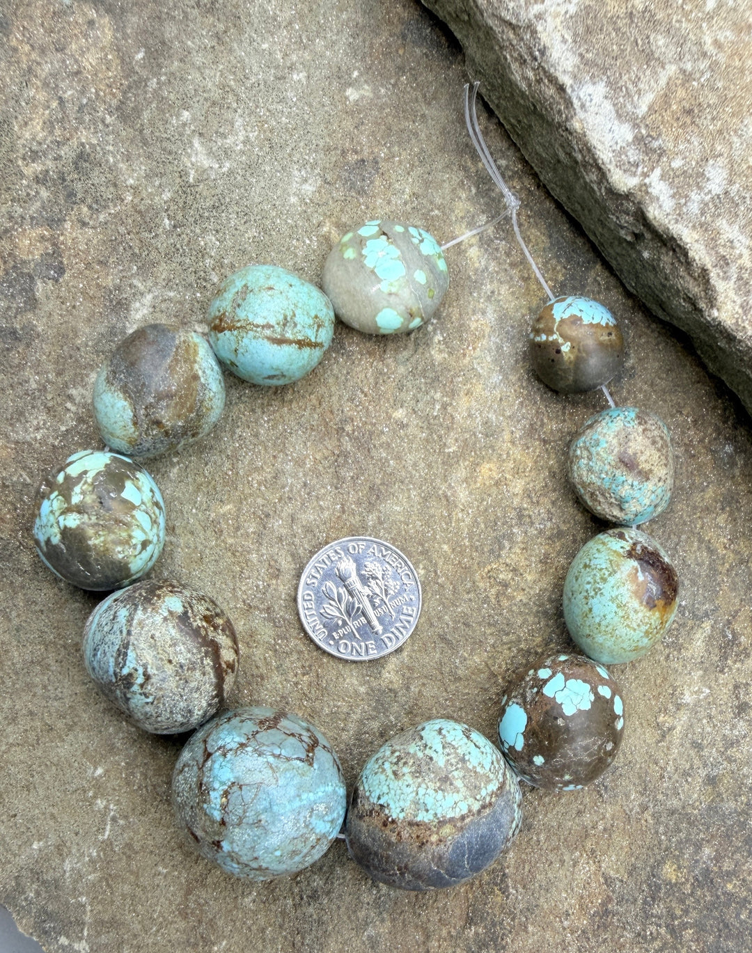 RARE Number 8 Turquoise (Nevada) BIG Graduated Rounded