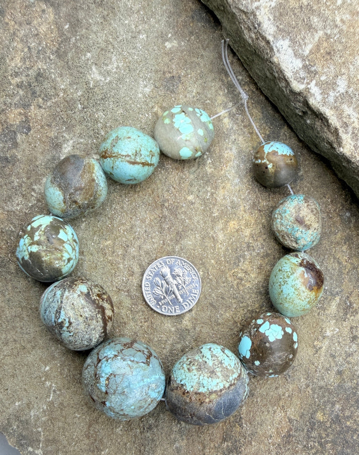 RARE Number 8 Turquoise (Nevada) BIG Graduated Rounded