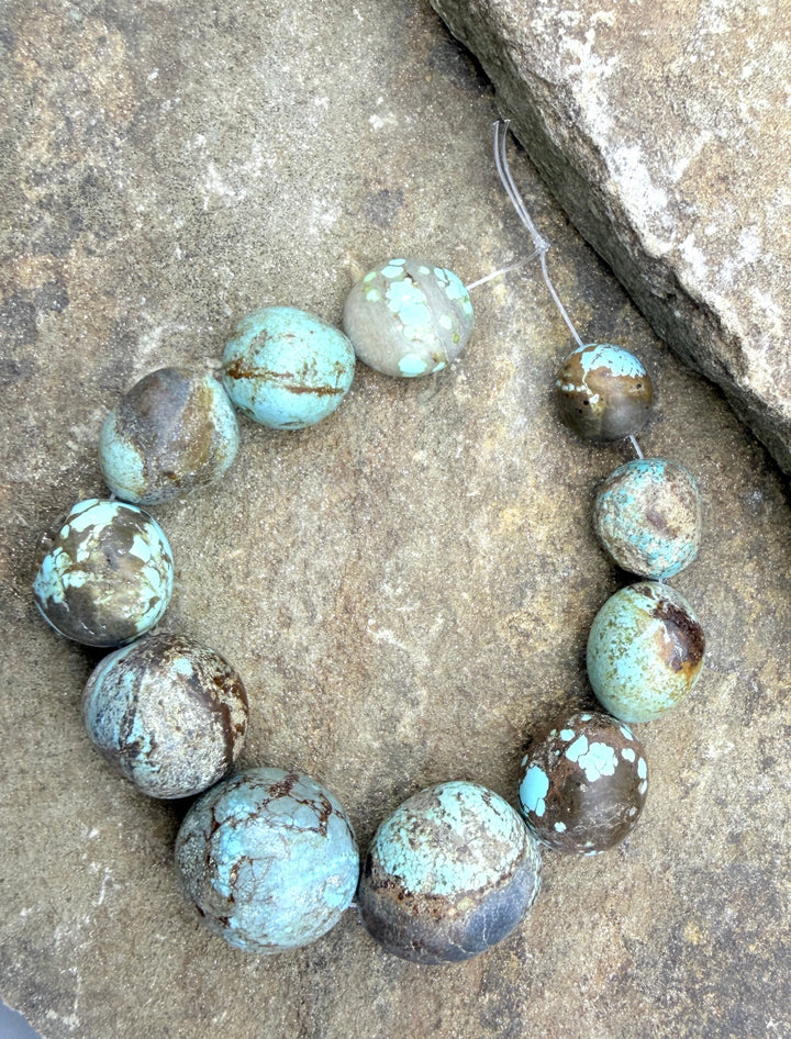 RARE Number 8 Turquoise (Nevada) BIG Graduated Rounded